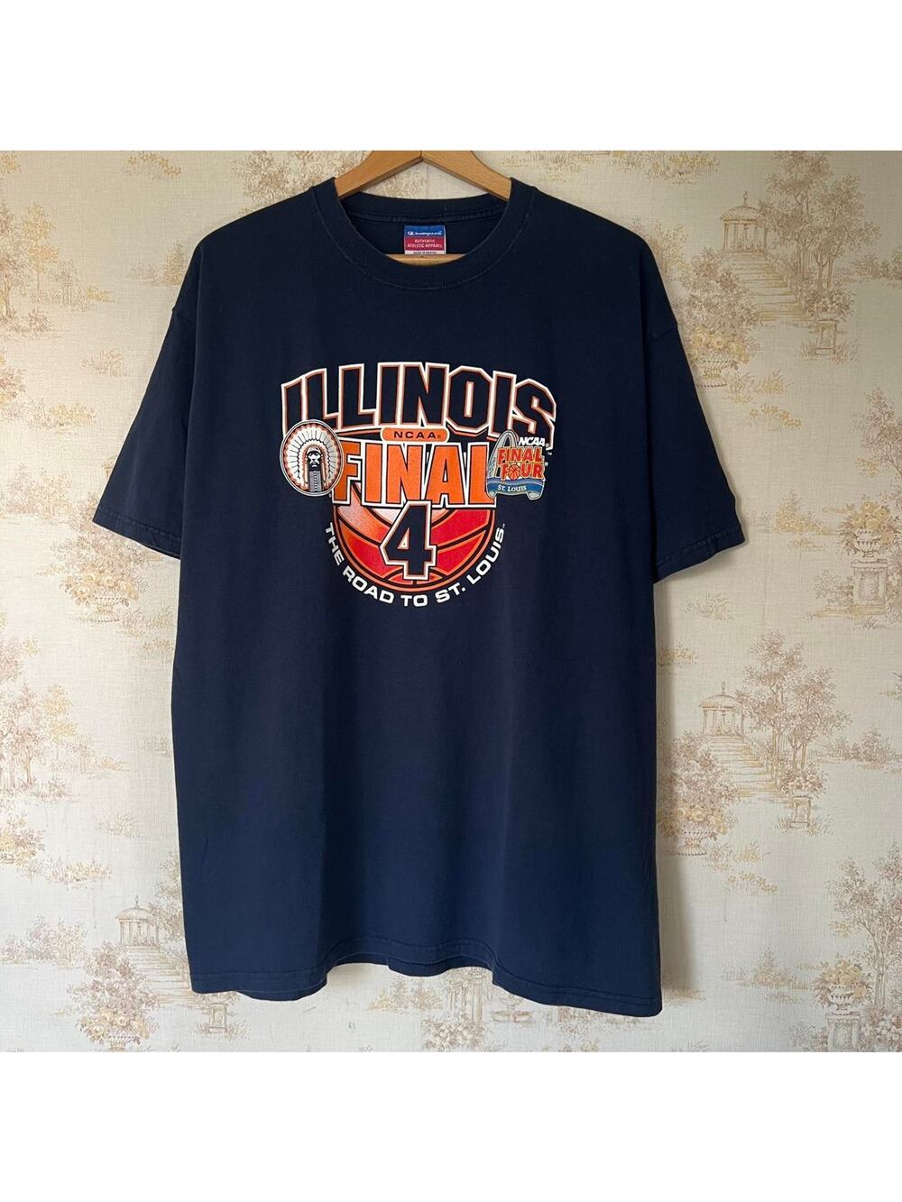 Vintage Y2K University of Illinois Final Four Champion T-Shirt | Size XL